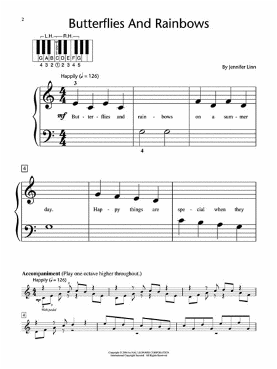 Butterflies and Rainbows Piano Method scores gallery preview page 2