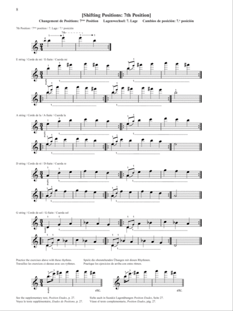 Suzuki Violin School, Volume 7 String Methods scores gallery preview page 4