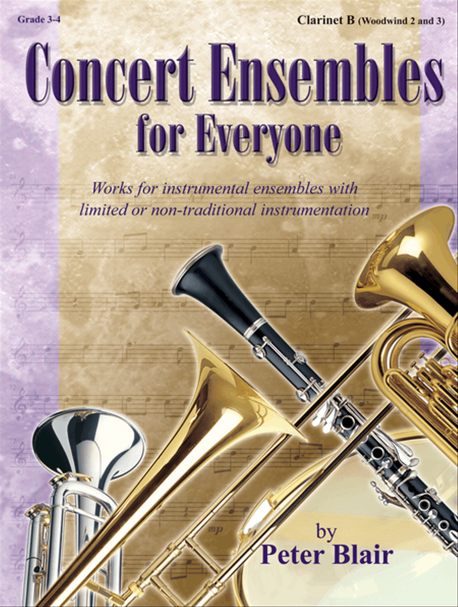 Concert Ensembles for Everyone - Clarinet B (WW 2 and 3) Concert Band scores gallery preview page 1