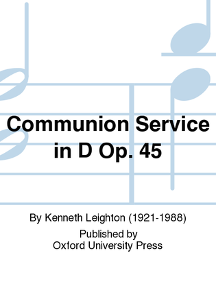 Book cover for Communion Service in D Op. 45