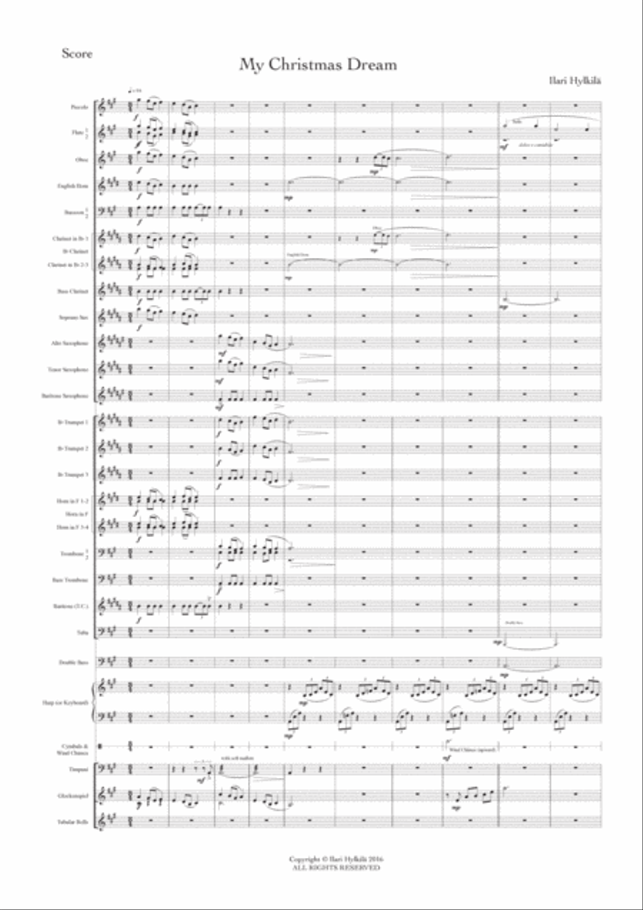 My Christmas Dream (New music for concert band) Concert Band scores gallery preview page 3