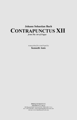 Contrapunctus 12 - CONDUCTOR'S SCORE ONLY