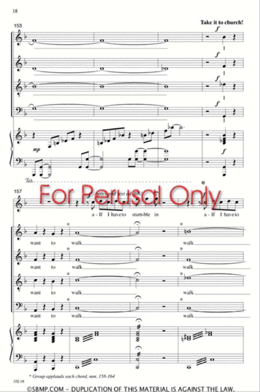 Walk in Jerusalem - SATB Octavo 4-Part scores gallery preview page 18