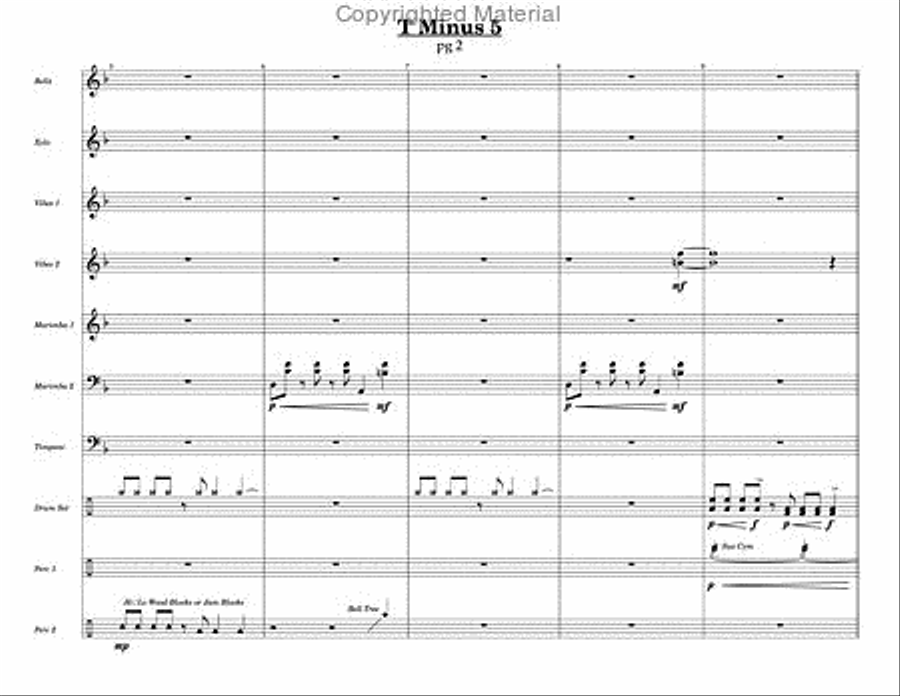 T Minus Five Percussion Ensemble scores gallery preview page 3