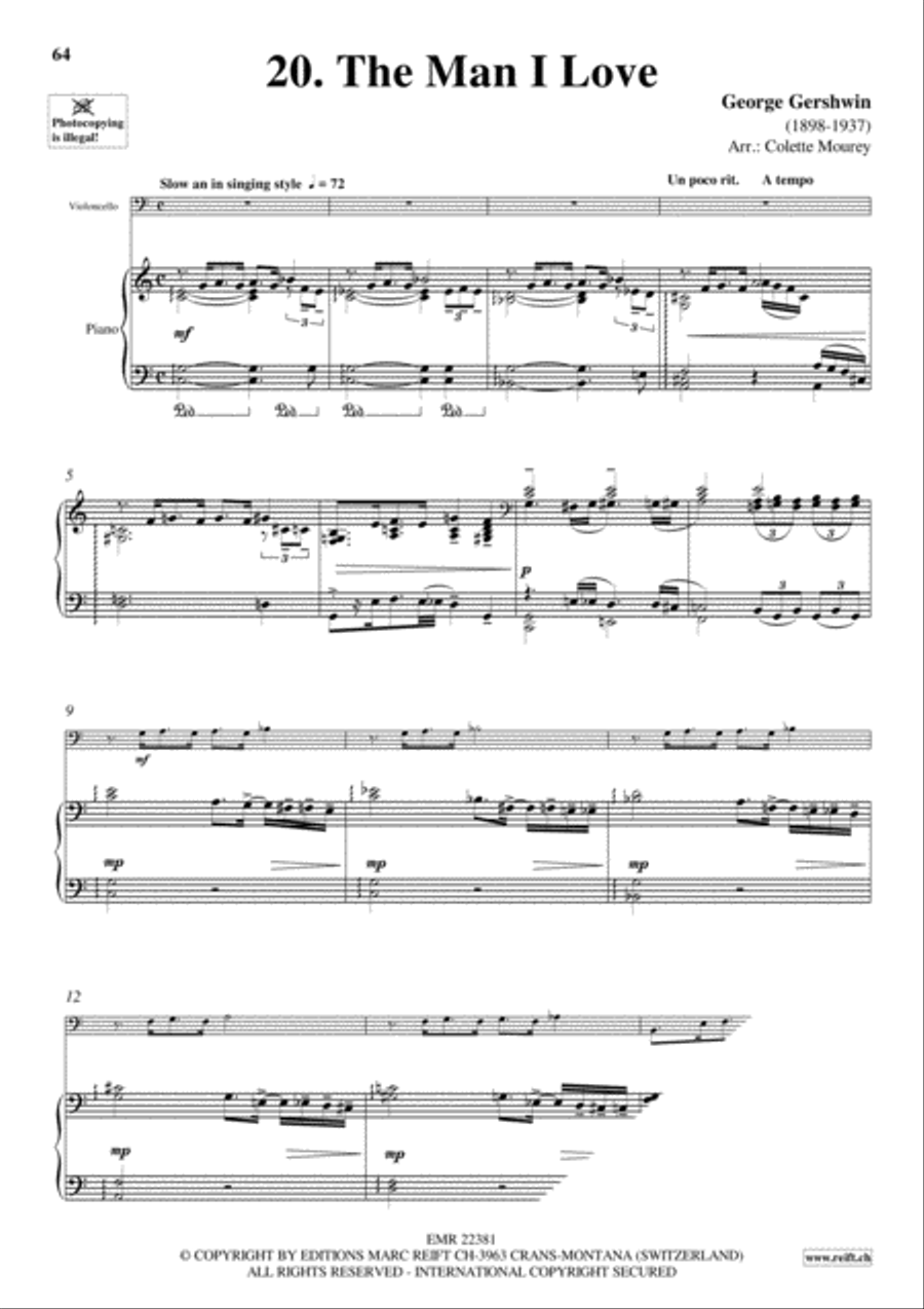 Gershwin 20 Greatest Hits Piano Accompaniment scores gallery preview page 22