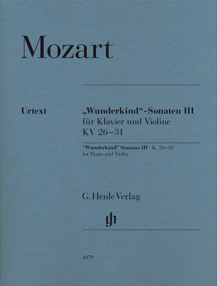 Wolfgang Amadeus Mozart – “Wunderkind” Sonatas, Volume 3, K. 26-31 Violin Solo scores gallery preview page 1
