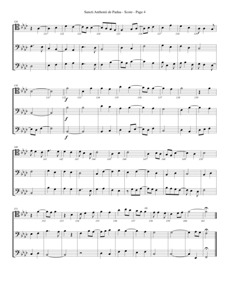 Sancti Anthonii de Padua for Trombone or Low Brass Trio image number null