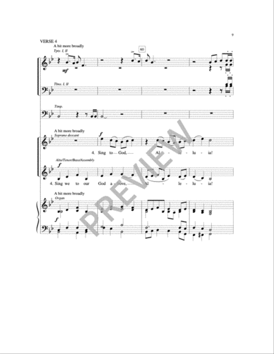 Jesus Christ is Risen Today 4-Part scores gallery preview page 2
