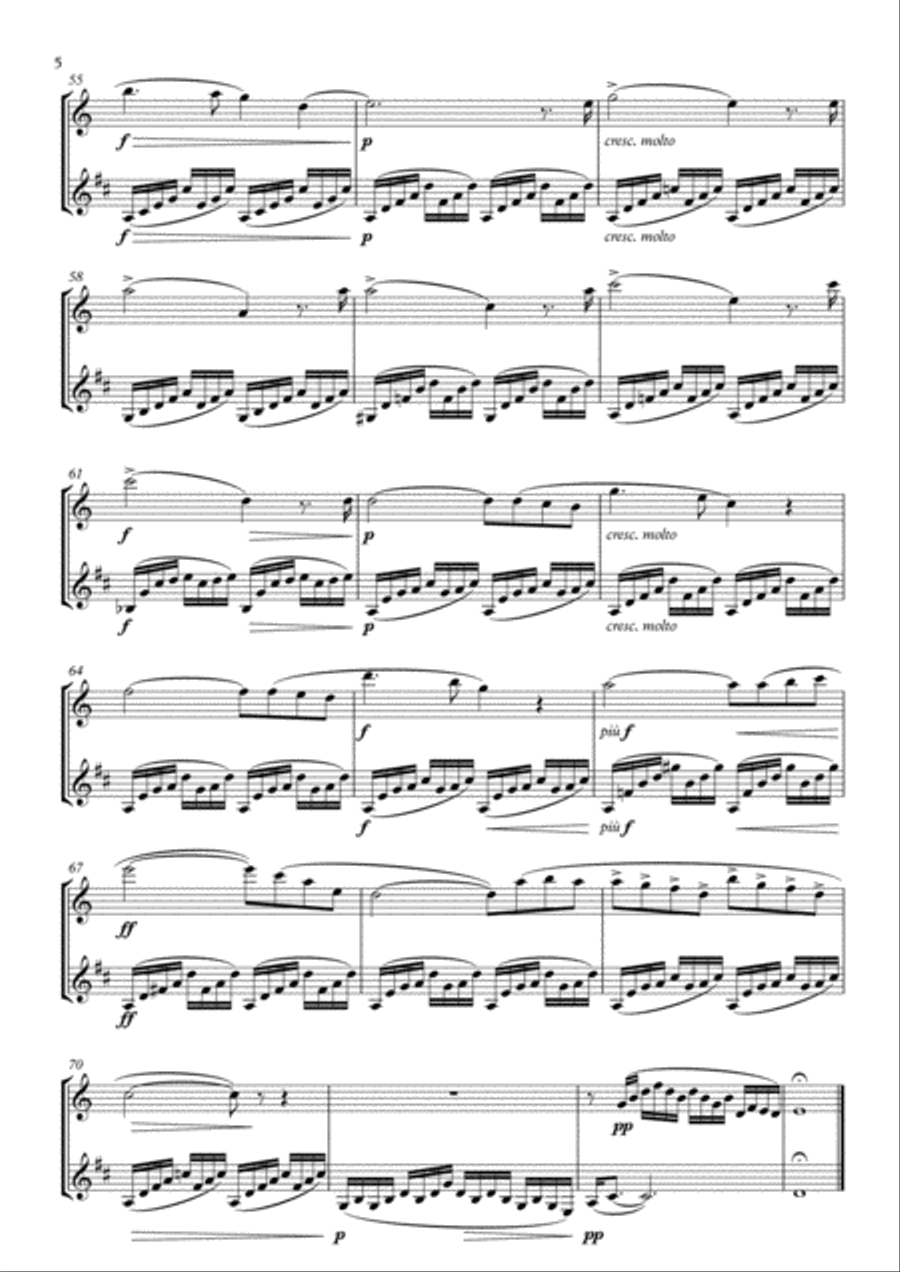 Ave Maria arranged for Flute & Clarinet Duet Woodwind Duet scores gallery preview page 6
