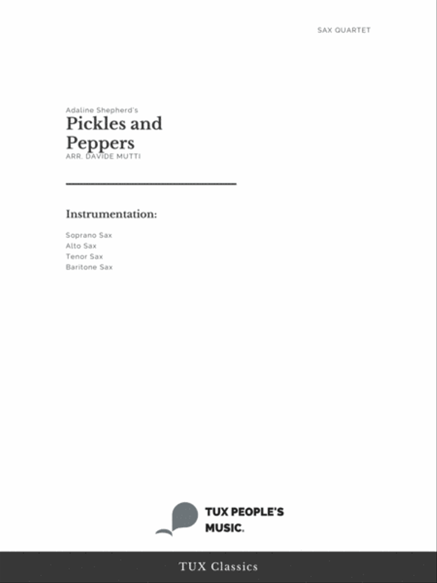 Pickles and Peppers Saxophone Quartet scores gallery preview page 2