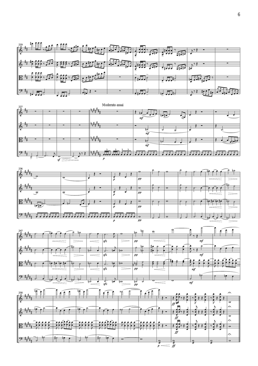 Tchaikowsky Fantasy Overture Romeo and Juliet, for string quartet, CT006 String Quartet scores gallery preview page 6