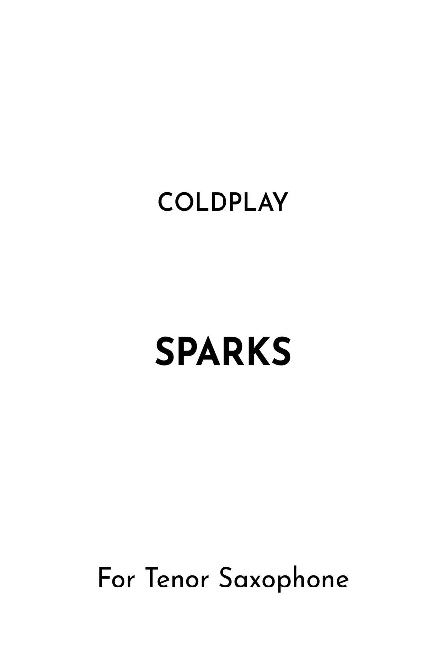 Sparks Tenor Saxophone scores gallery preview page 1