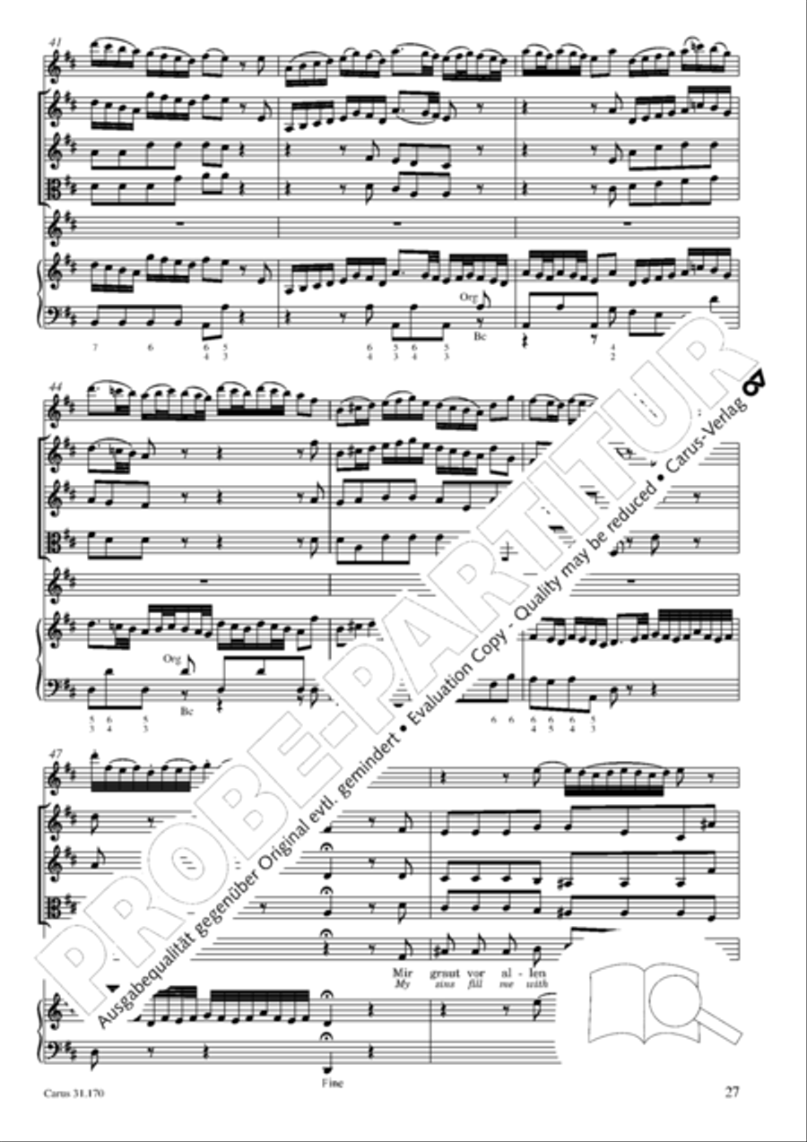 O blessed rest, o welcome heart's delight (Vergnugte Ruh, beliebte Seelenlust) Orchestra scores gallery preview page 28