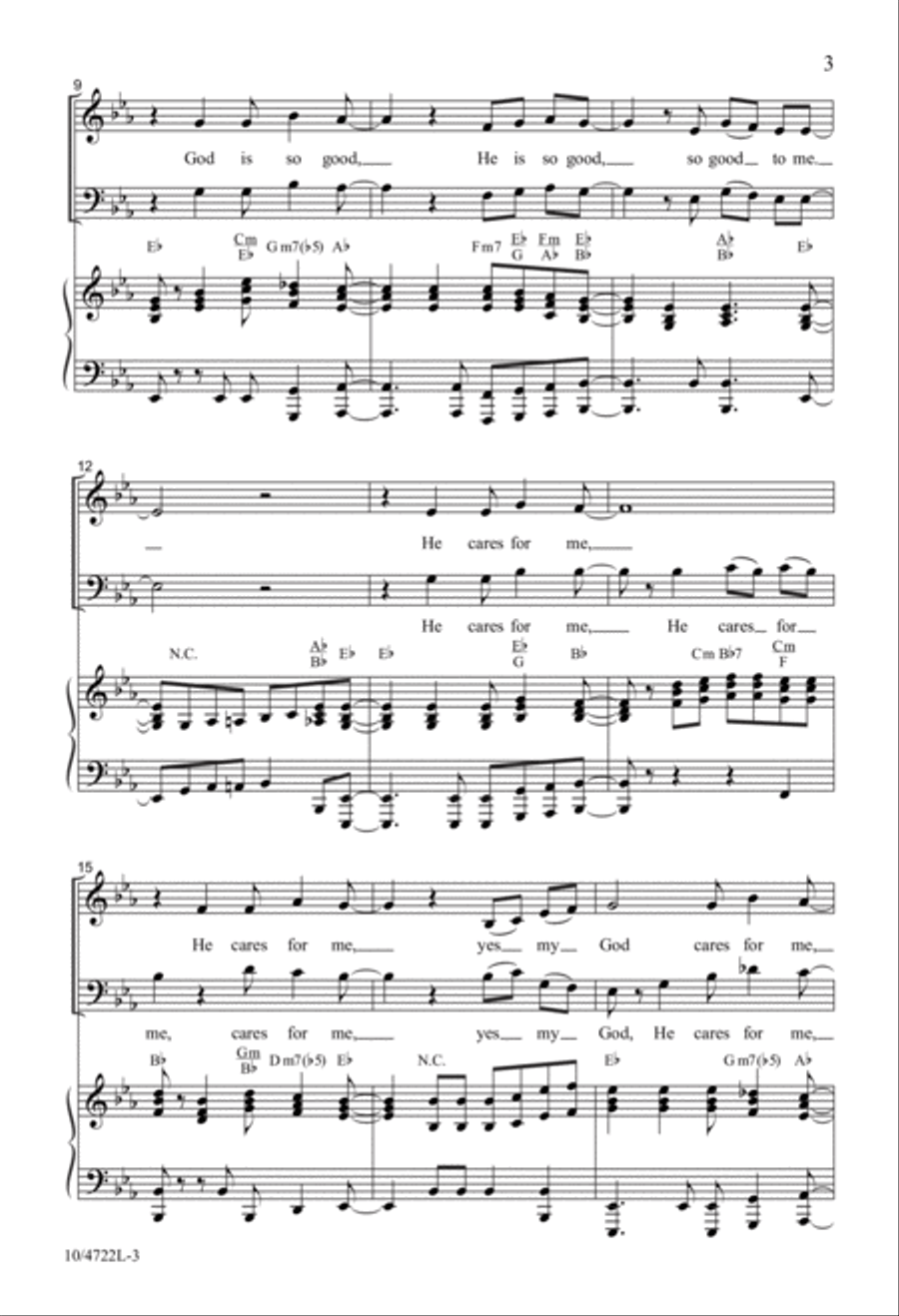 God Is So Good to Me 4-Part scores gallery preview page 3