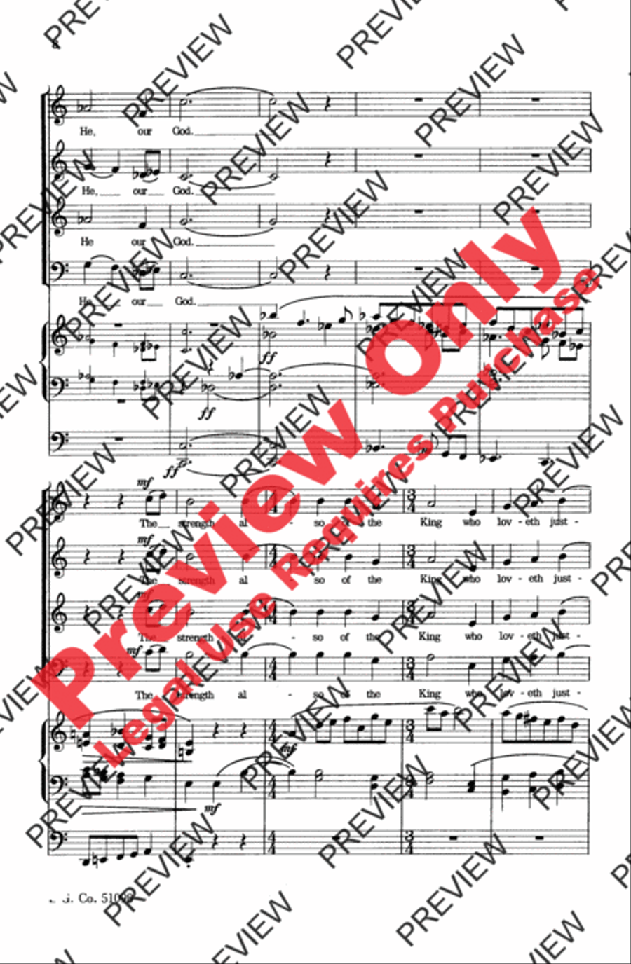 Two Psalm Motets 4-Part scores gallery preview page 8