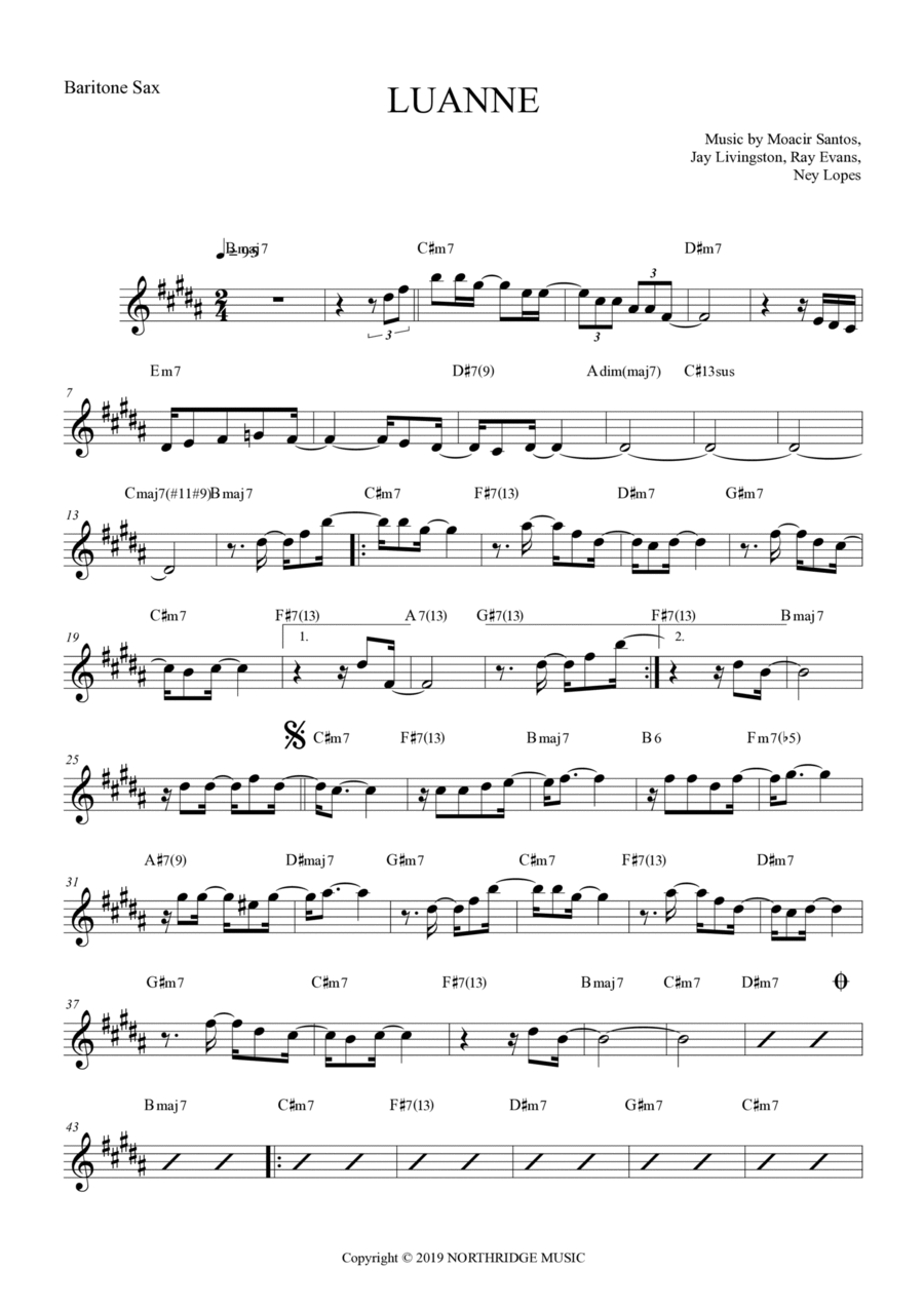 Luanne Baritone Saxophone scores gallery preview page 1