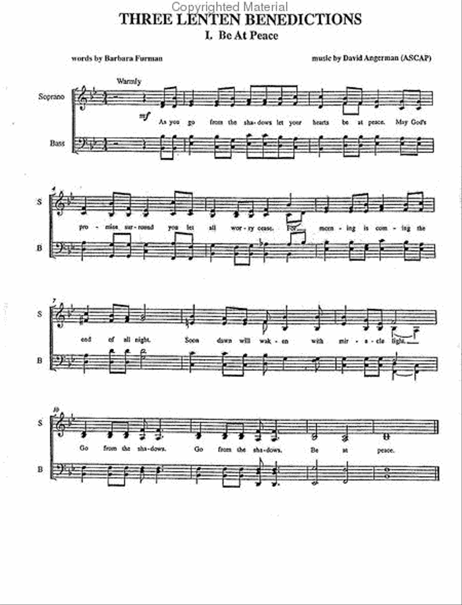 Three Lenten Benedictions 4-Part scores gallery preview page 2