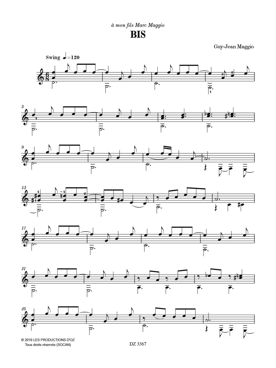 Bis Bis Acoustic Guitar scores gallery preview page 2