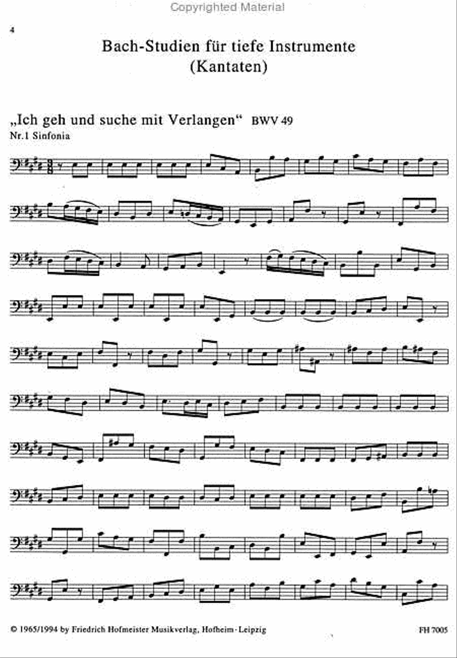 Bach-Studien für tiefe Instrumente (Violoncello, Kontrabass, Fagott) Bach-Studien für tiefe Instrumente (Violoncello, Kontrabass, Fagott) Bassoon scores gallery preview page 2
