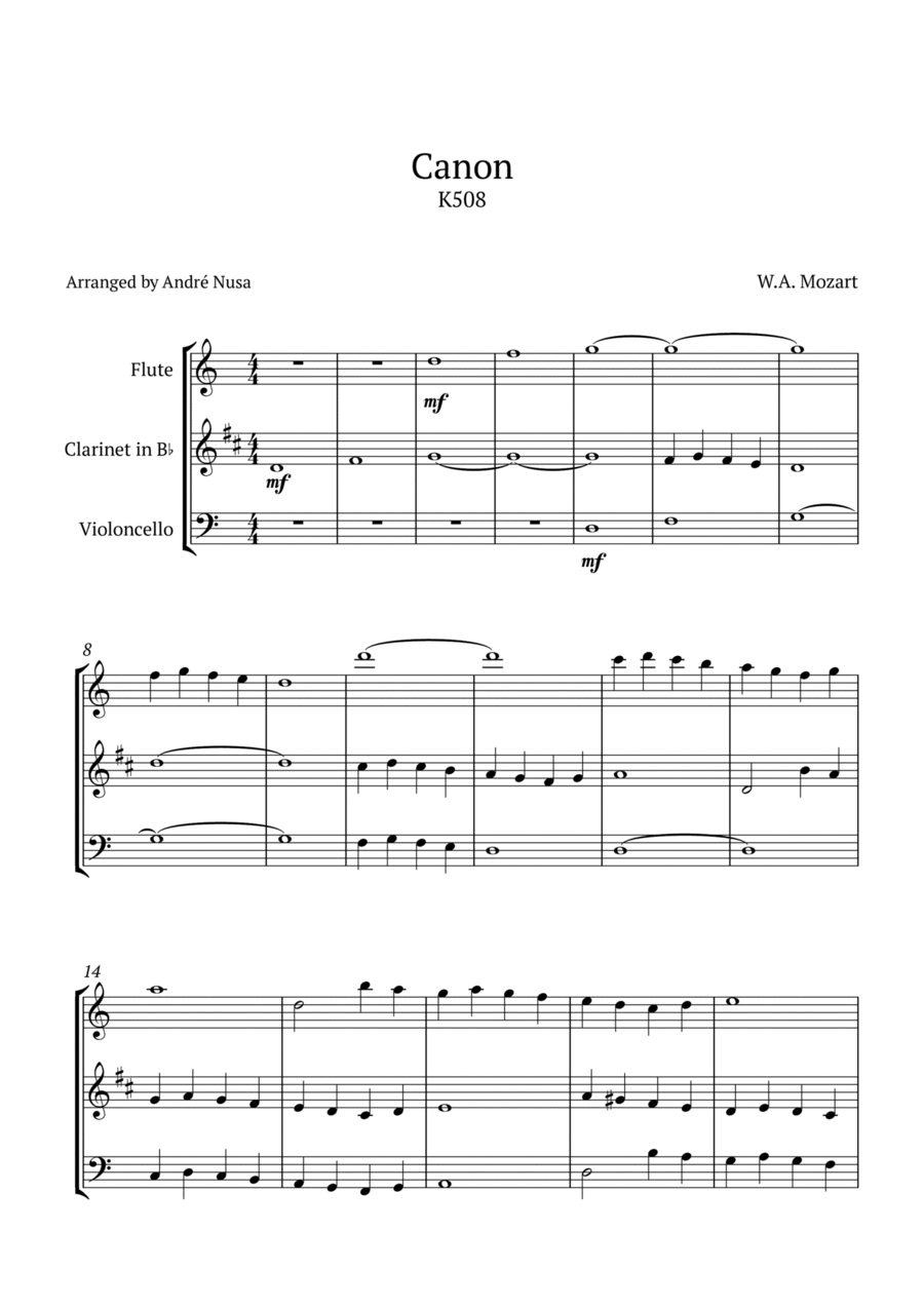 Canon K508 Chamber Music scores gallery preview page 1