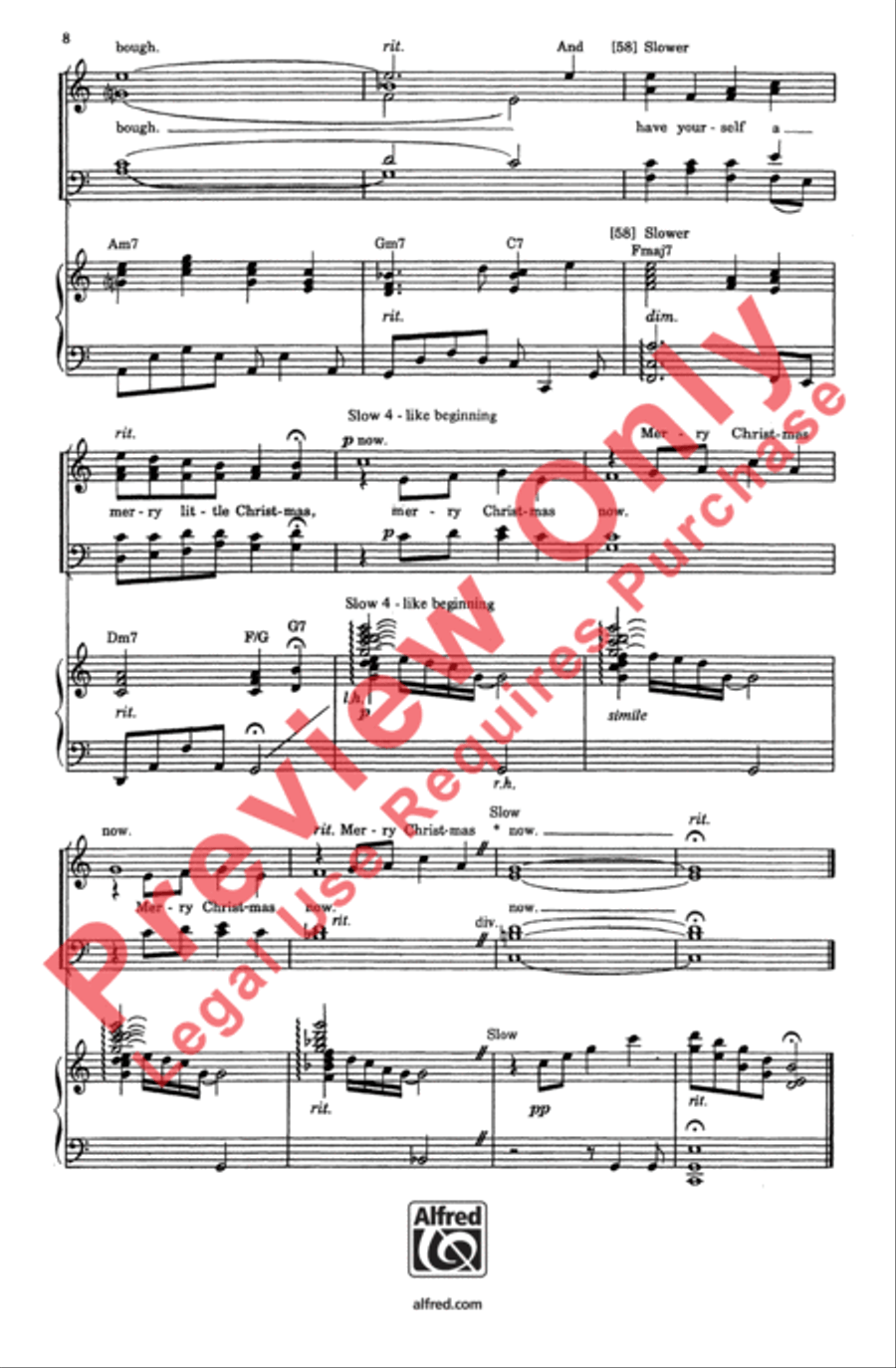 Have Yourself a Merry Little Christmas 4-Part scores gallery preview page 8