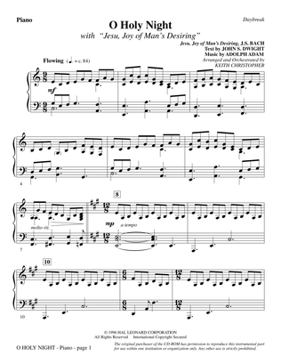 O Holy Night (with "Jesu, Joy of Man's Desiring") - Piano