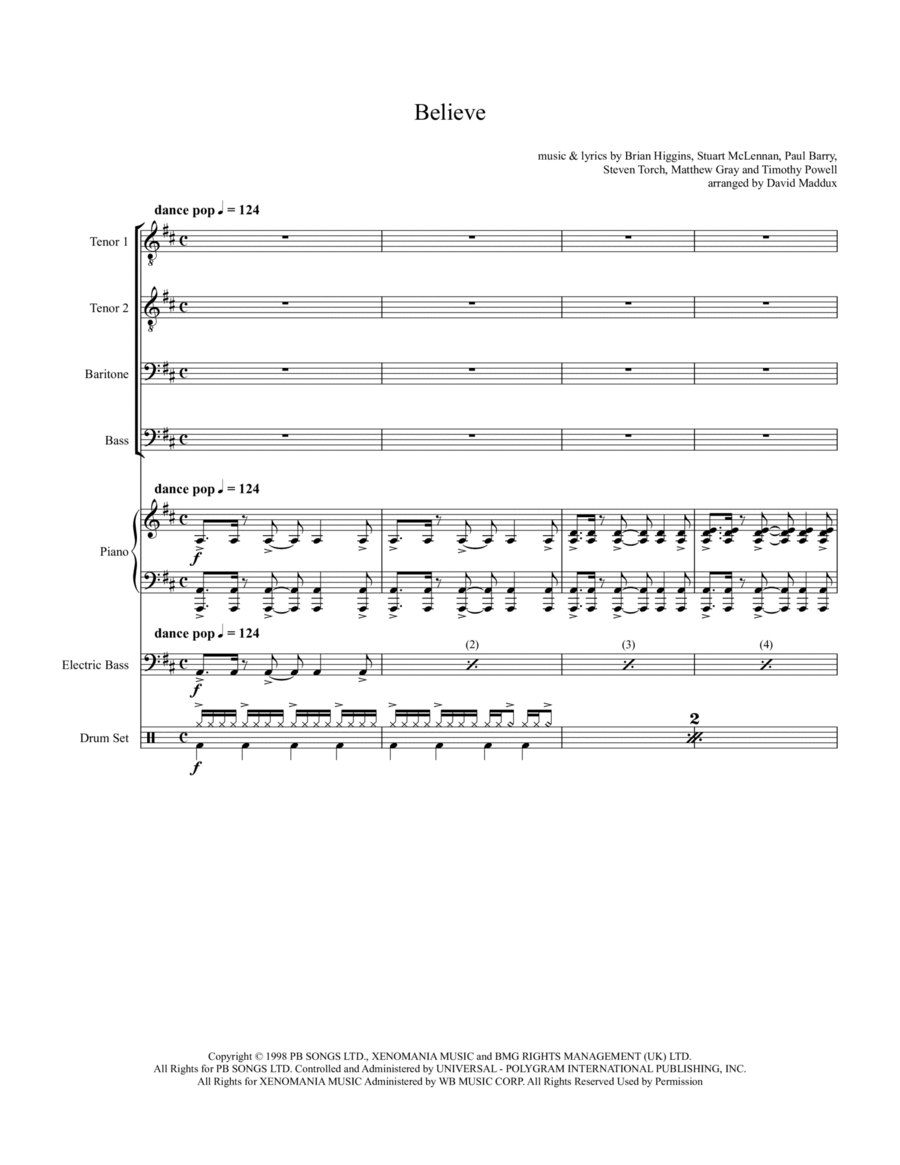 Believe Small Ensemble scores gallery preview page 1