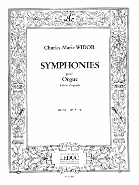 Widor Symphonie No7 Op42 Organ Book