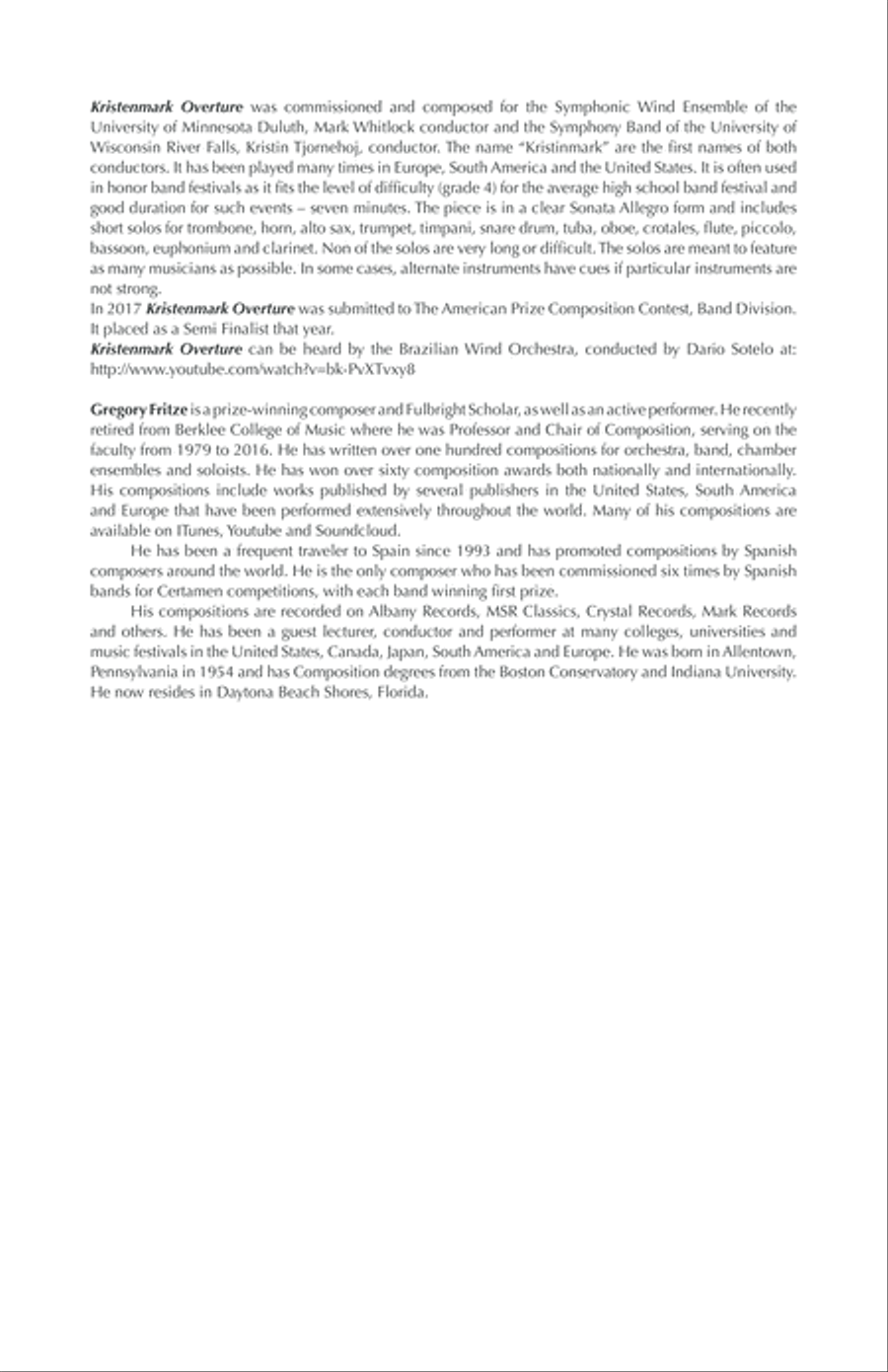 Kristinmark Overture for Concert Band Concert Band scores gallery preview page 4