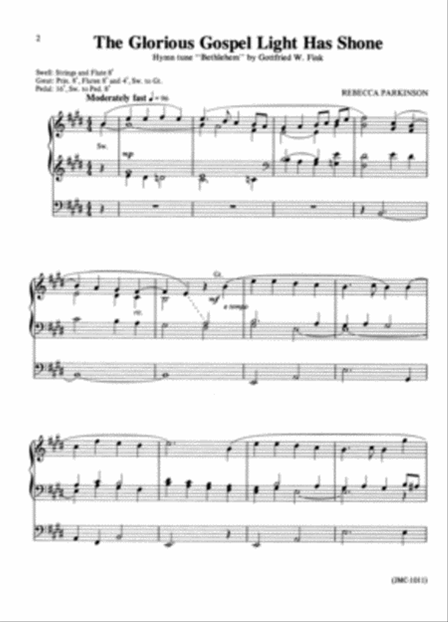 The Glorious Gospel Light - Organ Organ scores gallery preview page 2