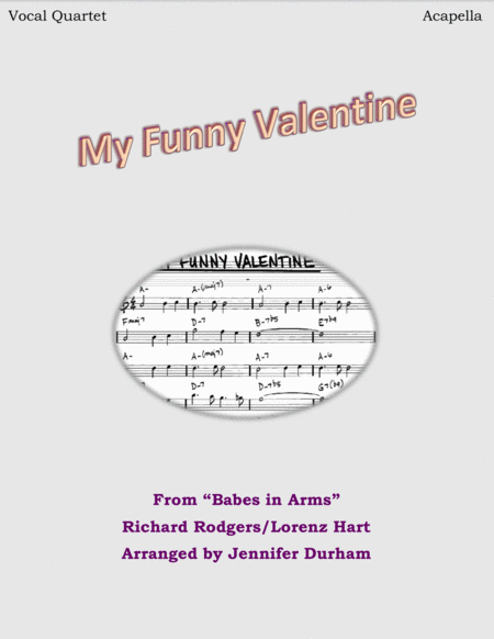 My Funny Valentine for vocal quartet image number null