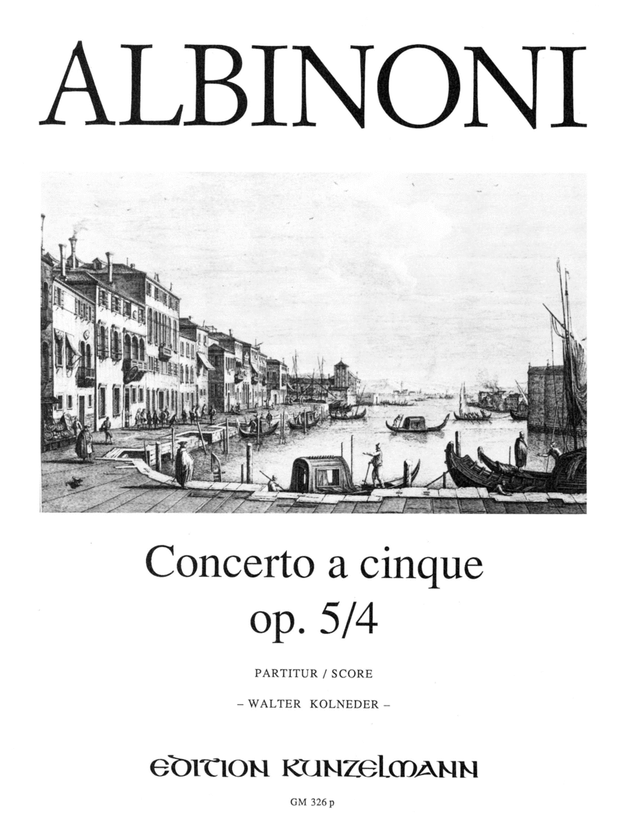 Concerto a cinque Op. 5/4 Violin scores gallery preview page 1
