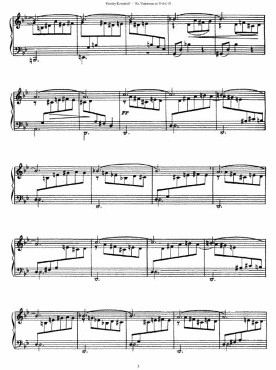 Nikolai Rimsky-Korsakoff - Six Variations on B-A-C-H