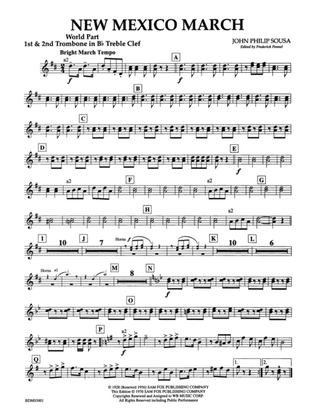 New Mexico March: (wp) 1st B-flat Trombone T.C.