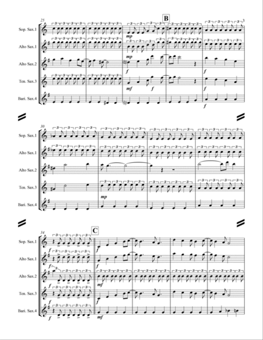 All I Want For Christmas Is You All I Want For Christmas Is You Saxophone Quartet scores gallery preview page 4