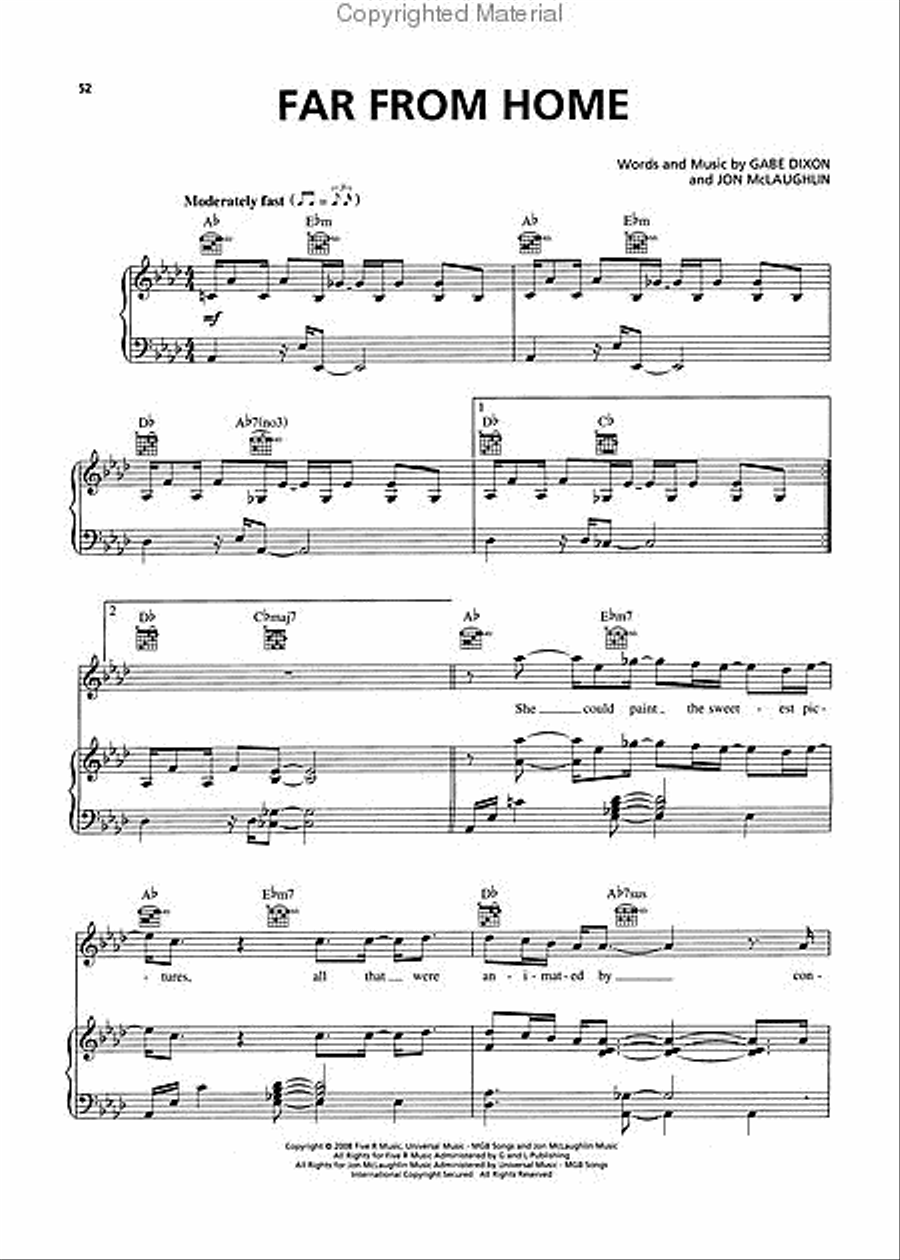The Gabe Dixon Band Piano, Vocal, Guitar scores gallery preview page 4