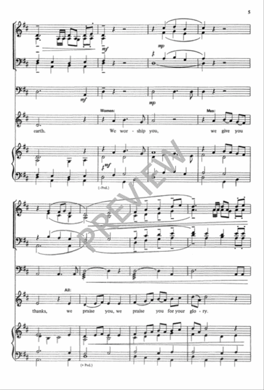 Melodic Gloria Melodic Gloria Unison Choir scores gallery preview page 6