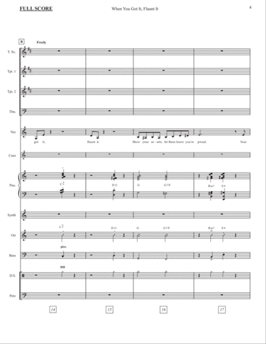 When You Got It, Flaunt It from THE PRODUCERS Large Ensemble scores gallery preview page 6