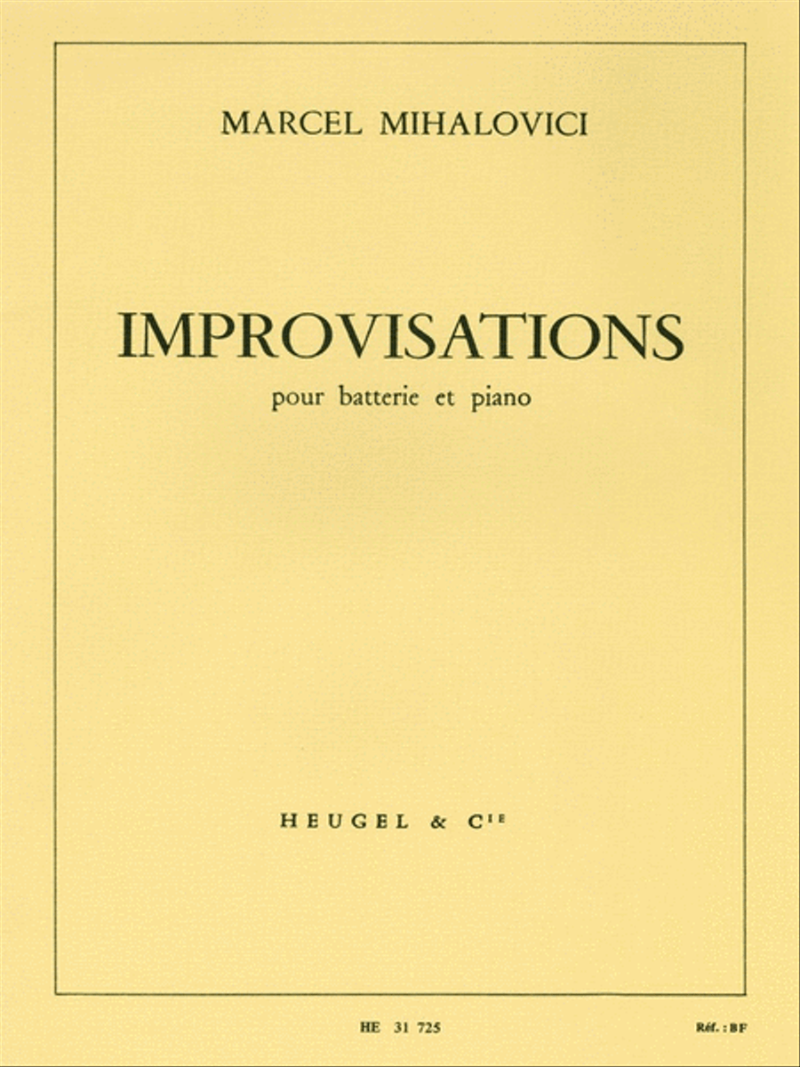 Improvisations Op.83 (percussion(s) & Piano) Piano Accompaniment scores gallery preview page 1