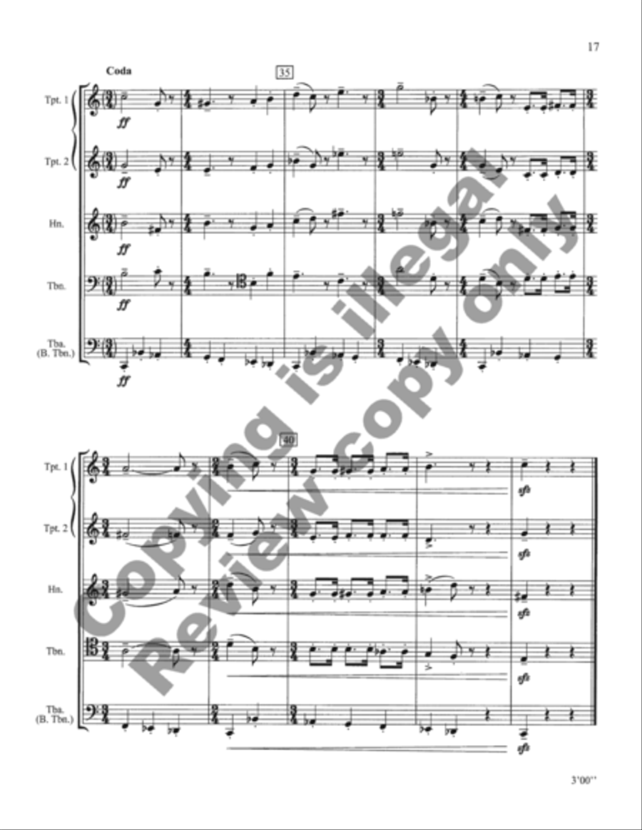 Inaugural Marches Inaugural Marches Brass Quintet scores gallery preview page 32