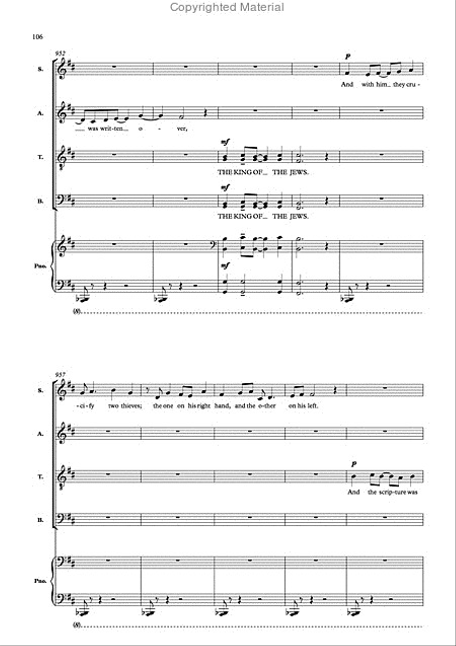 The Passion of our Lord Jesus Christ 4-Part scores gallery preview page 20