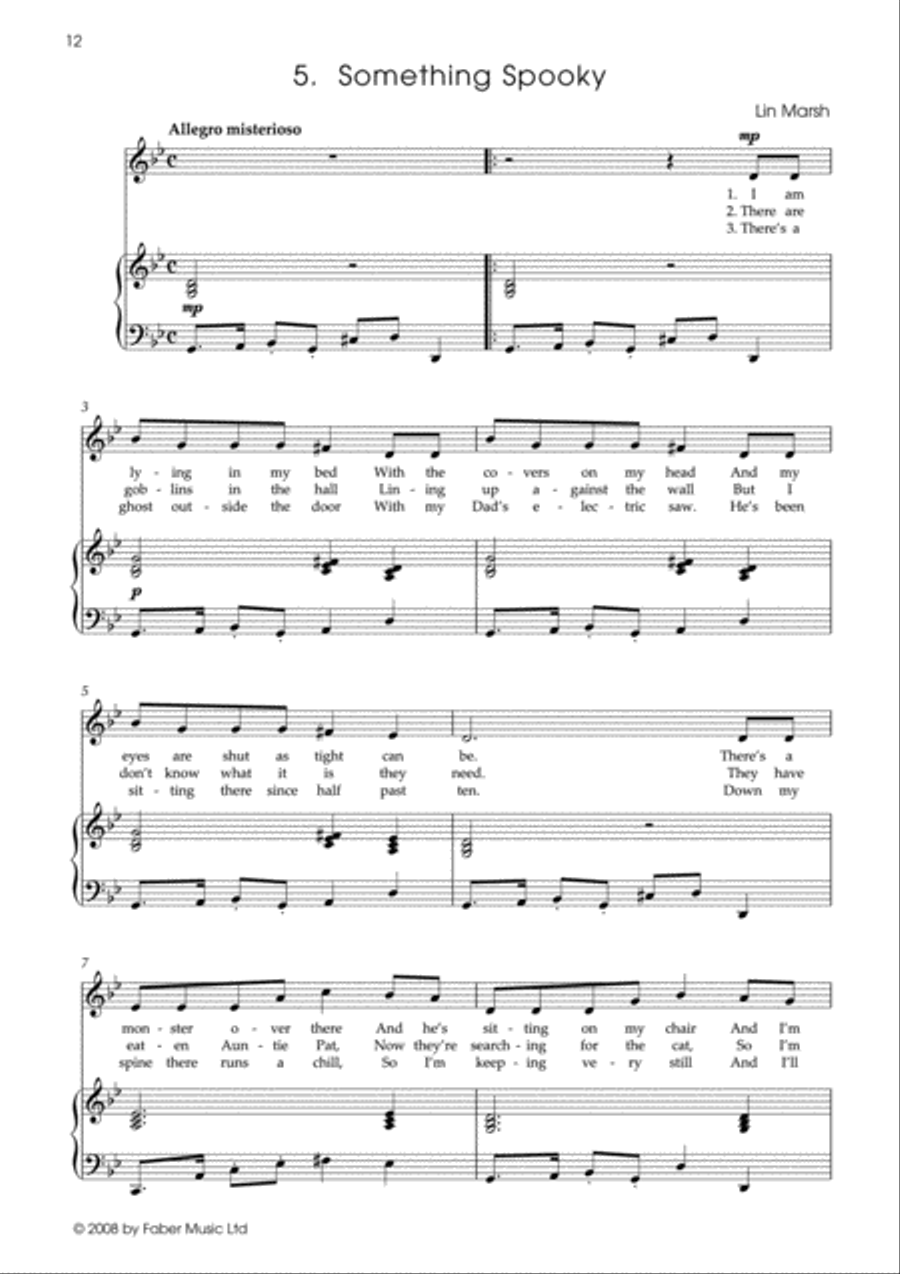 Spooky Songs Spooky Songs Voice Solo scores gallery preview page 4