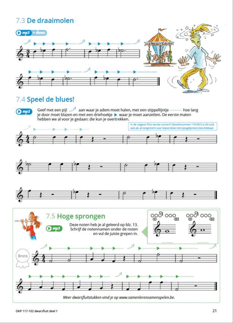 Samen Leren Samenspelen Vlaams Deel 1 Flute Solo scores gallery preview page 8