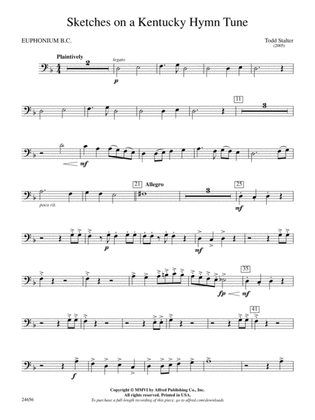 Sketches on a Kentucky Hymn Tune: Baritone B.C.