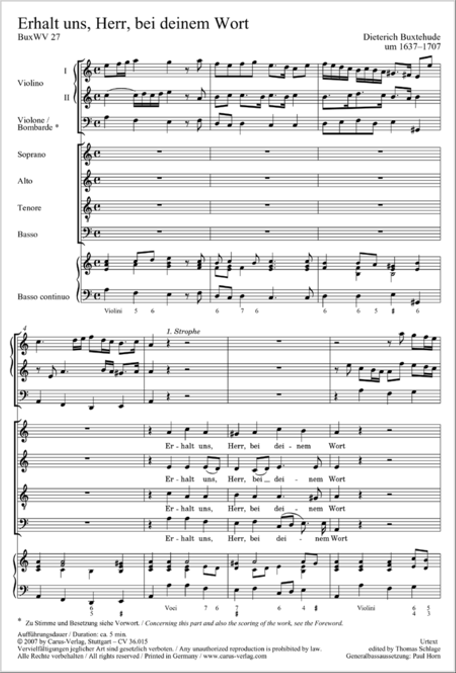 Lord, keep us steadfast in thy word (Erhalt uns, Herr, bei deinem Wort) 4-Part scores gallery preview page 2