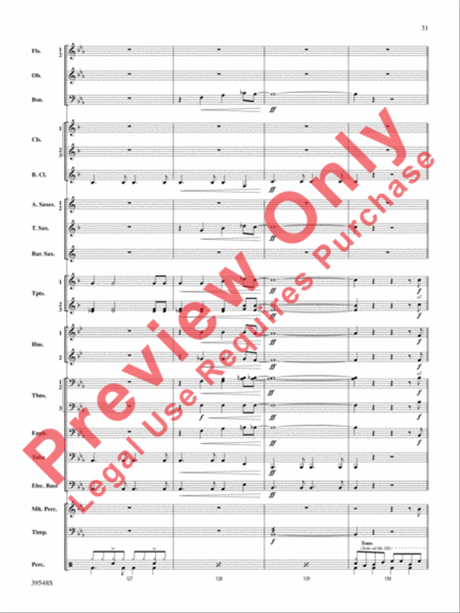 The Beatles Remembered Concert Band scores gallery preview page 32