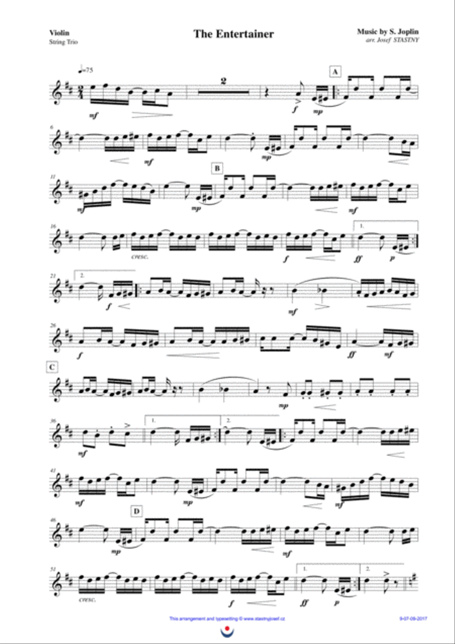 The Entertainer String Trio scores gallery preview page 4