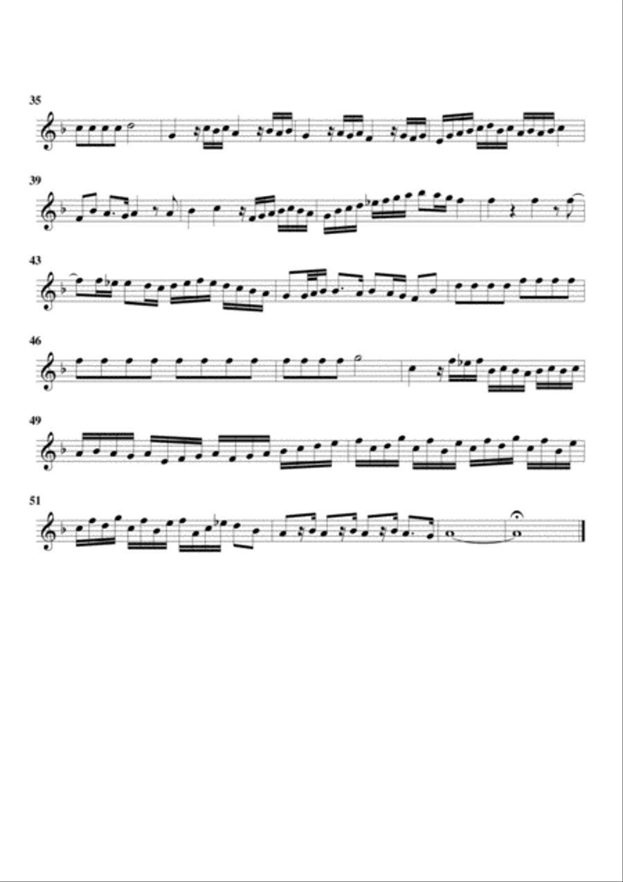 Fugue BuxWV 157/II (arrangement for 4 recorders) Recorder scores gallery preview page 5