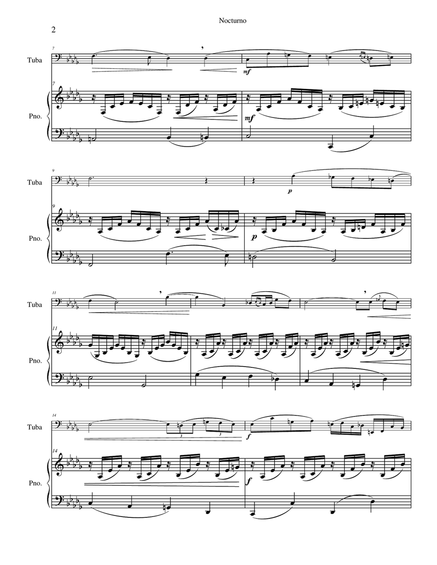 Nocturno, Op. 7 Piano scores gallery preview page 2