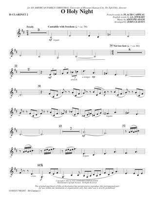 O Holy Night (arr. John Leavitt) - Bb Clarinet 2
